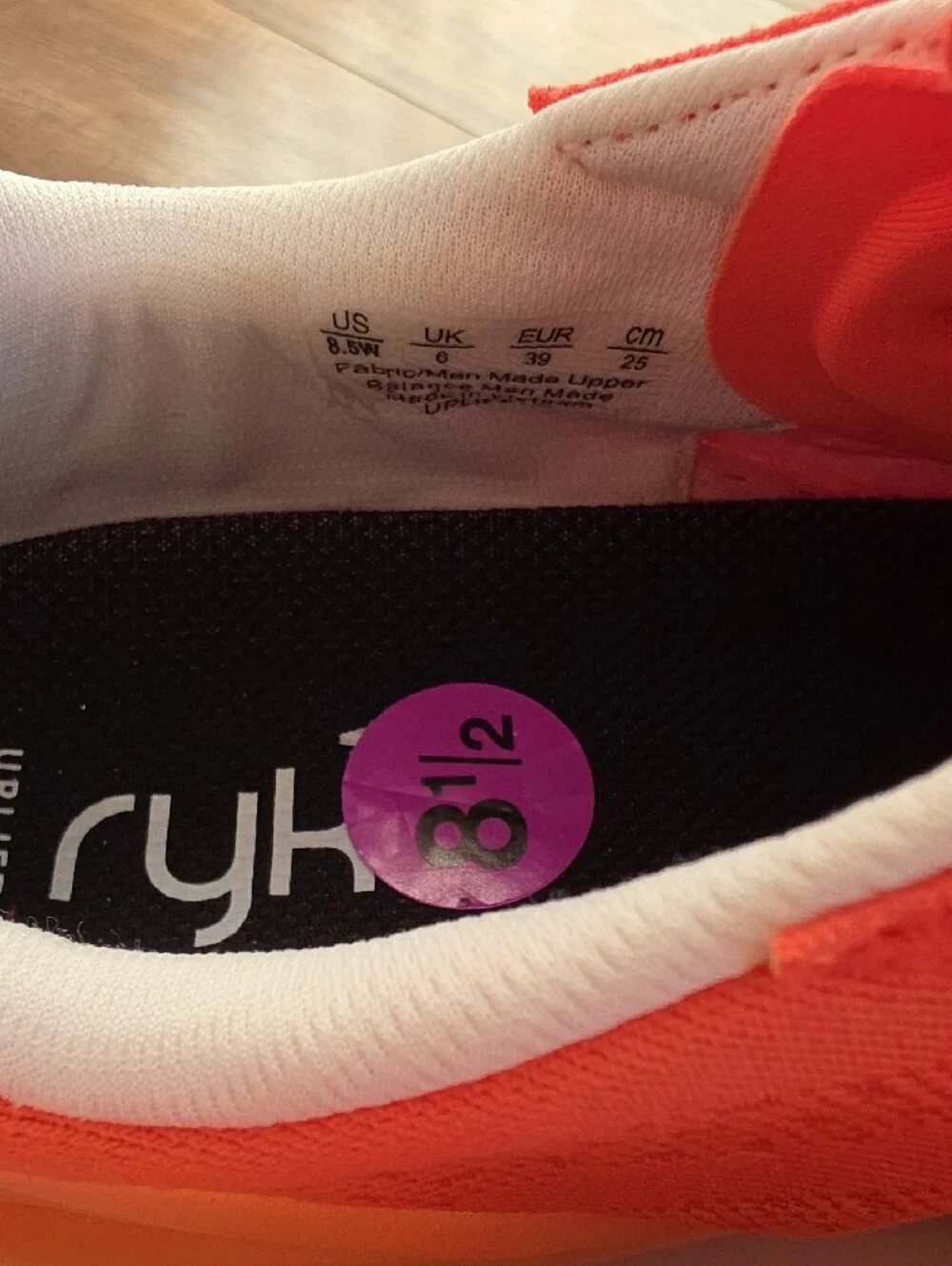 Ryka Women's Orange Knit Lace-Up Sneakers